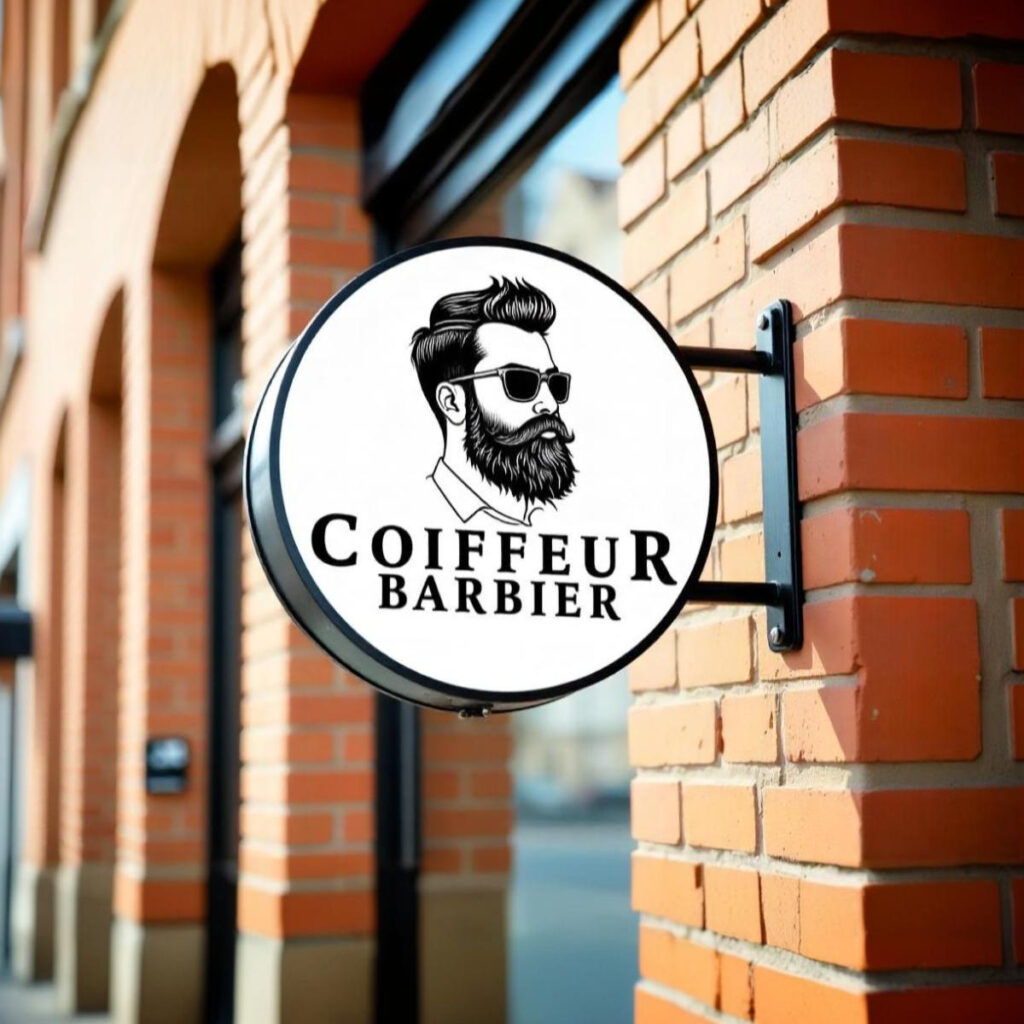 Enseigne personnalisée salon de coiffure – Design moderne et visibilité optimale Enseigne lumineuse pour salon de coiffure, avec un design moderne et attractif pour une visibilité optimale.